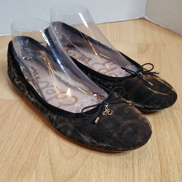 Sam Edelman Felicia Bronze Gold Leopard Ballet Flats Women's Size 10 - Picture 9 of 17